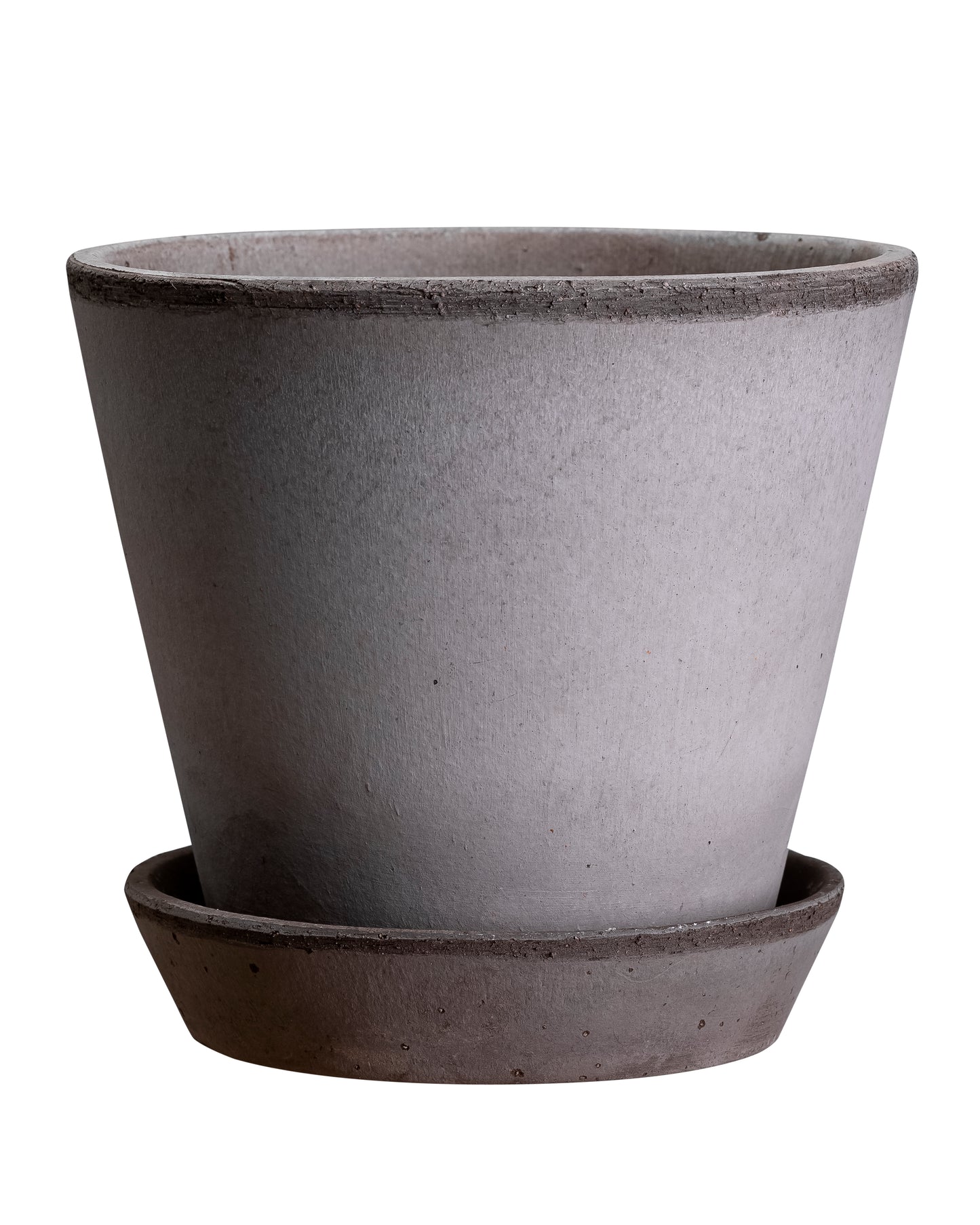 Julie Raw Pot & Saucer - Grey