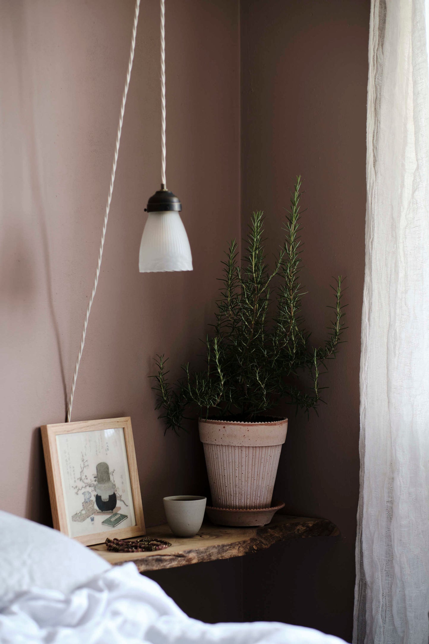 Simona Raw Pot & Saucer - Rosa