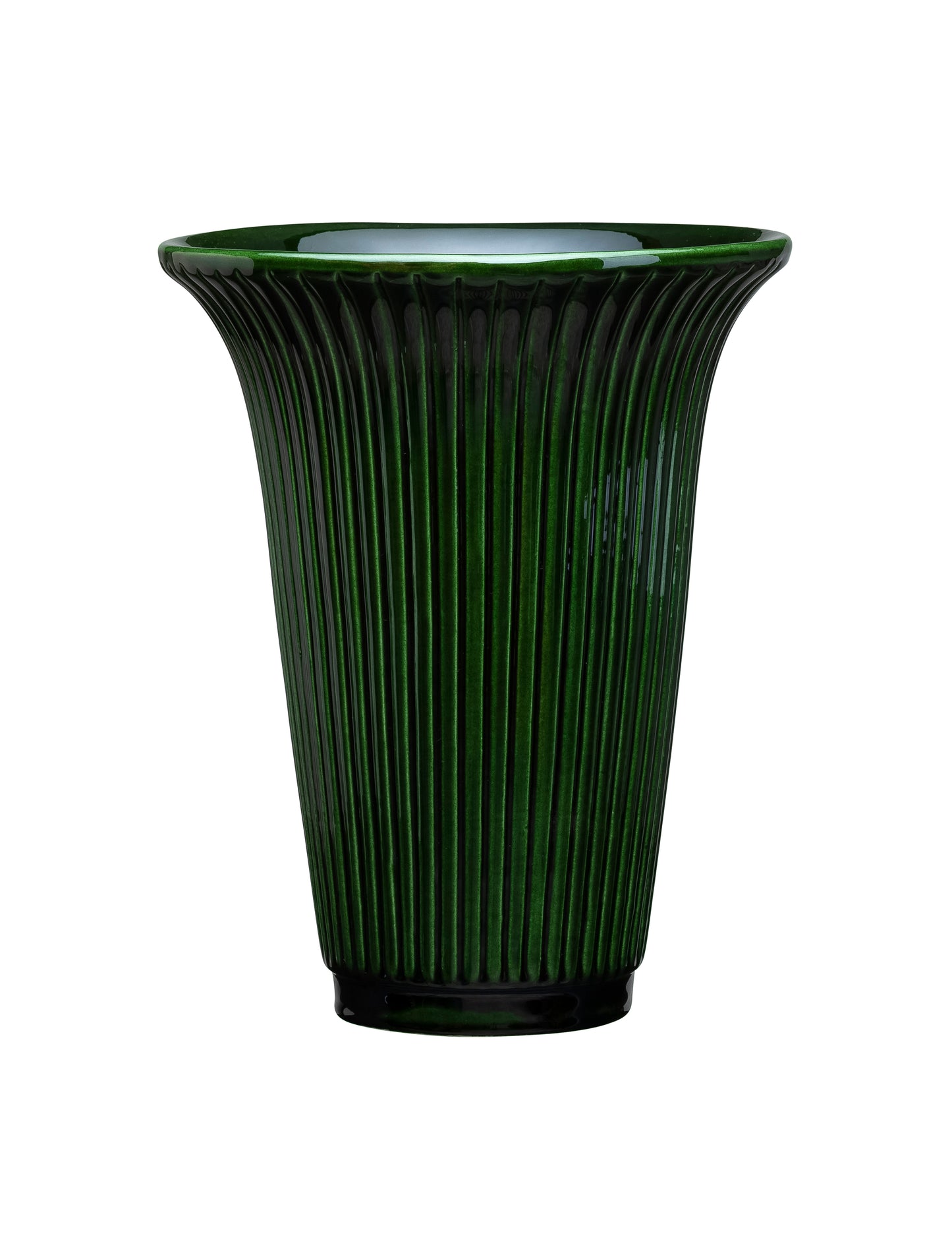 Daisy Glazed Vase - Emerald Green