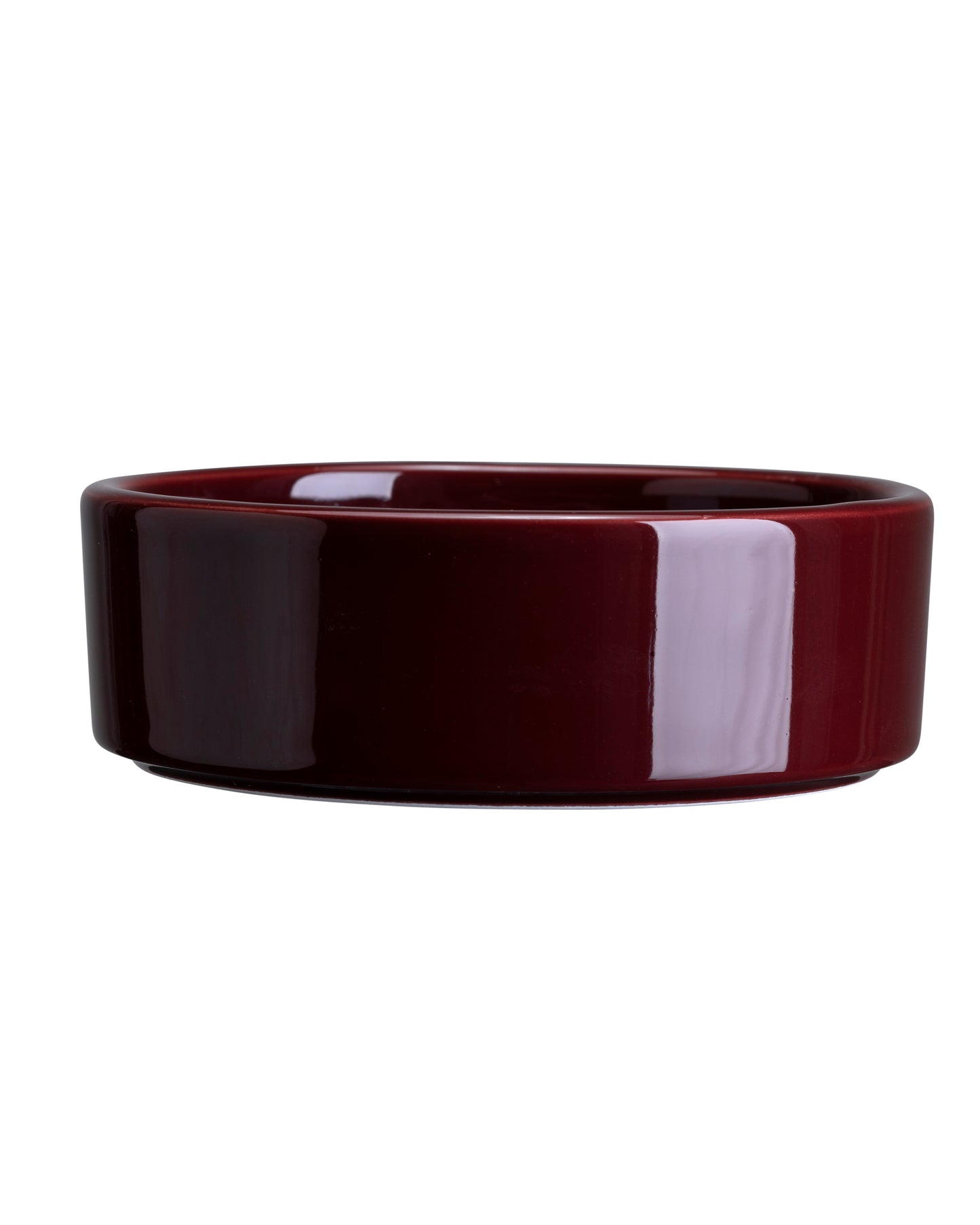 Hoff Glazed Saucer - Deep Burgundy