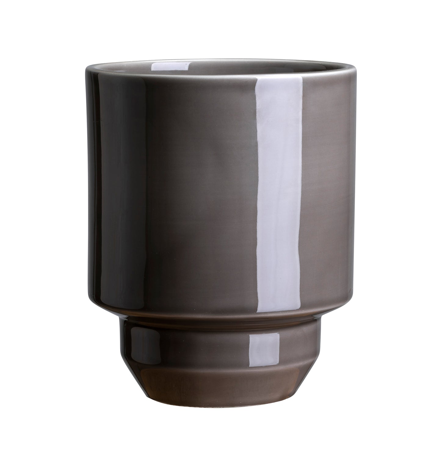 Hoff Glazed Pot (Saucer Sold Separately) - Pearl Grey