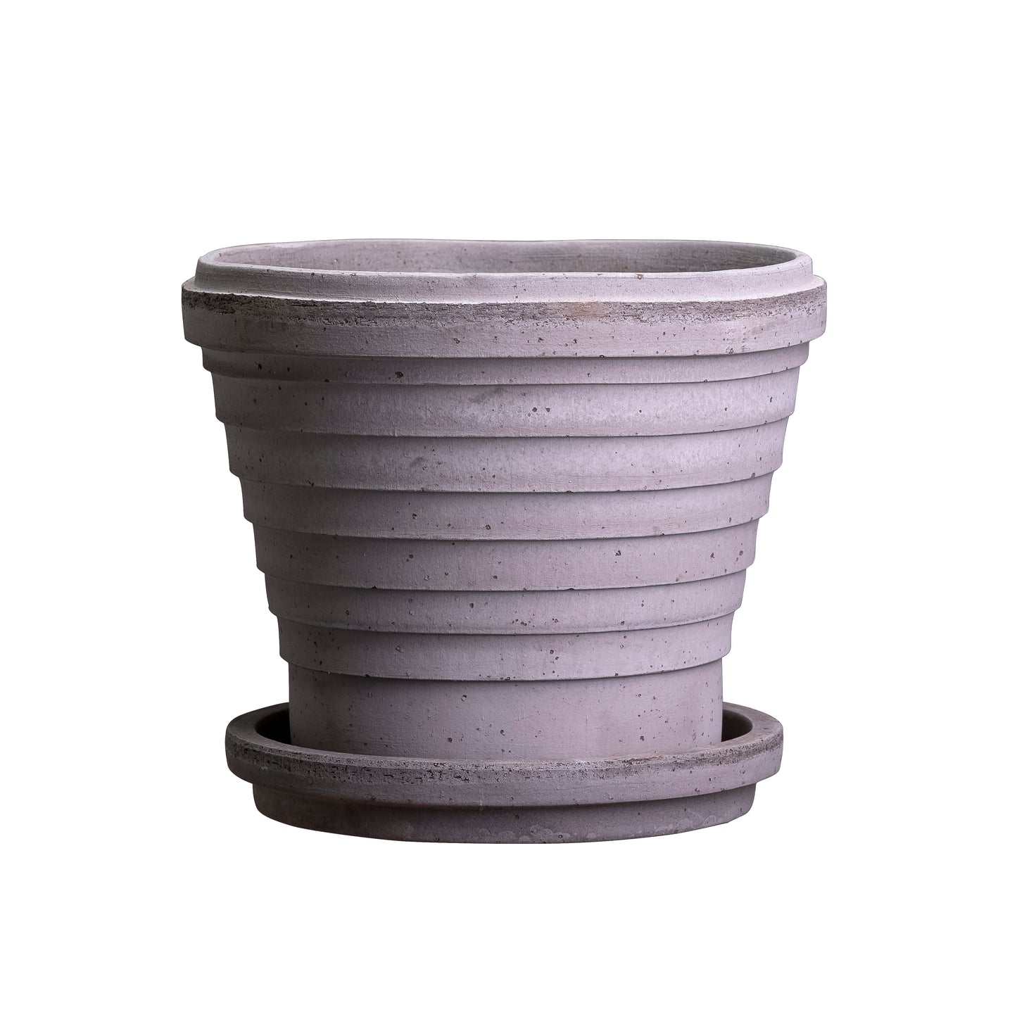 Planets Raw Pot & Saucer - Grey