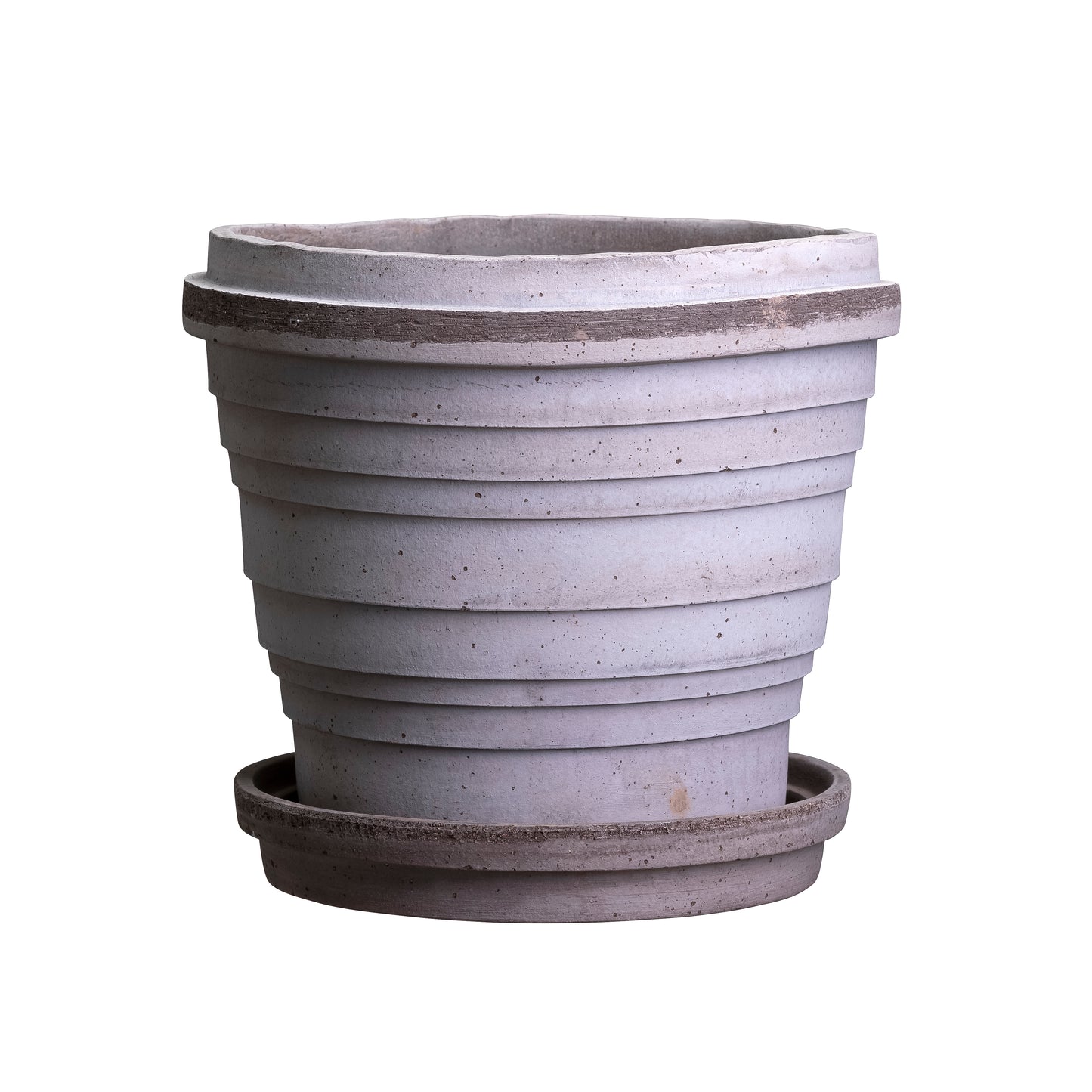 Planets Raw Pot & Saucer - Grey