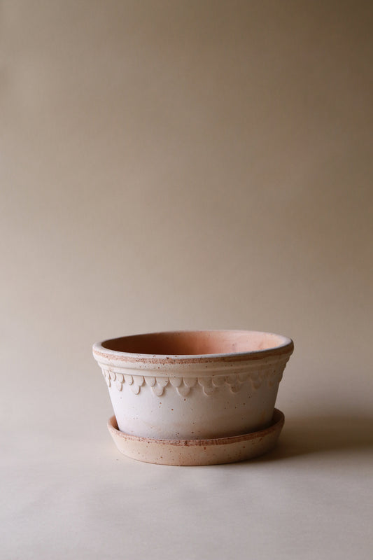 Københavner (Copenhagen) Low Raw Pot & Saucer - Rosa
