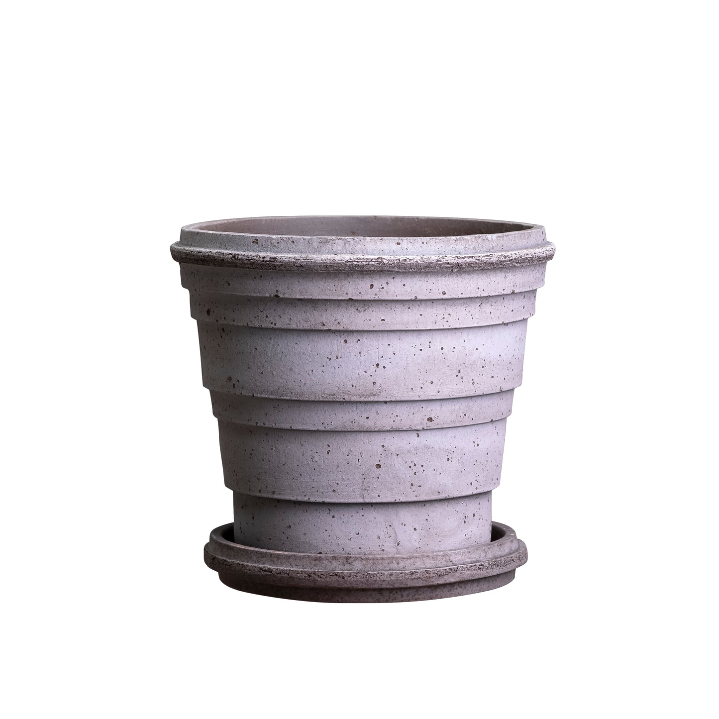 Planets Raw Pot & Saucer - Grey