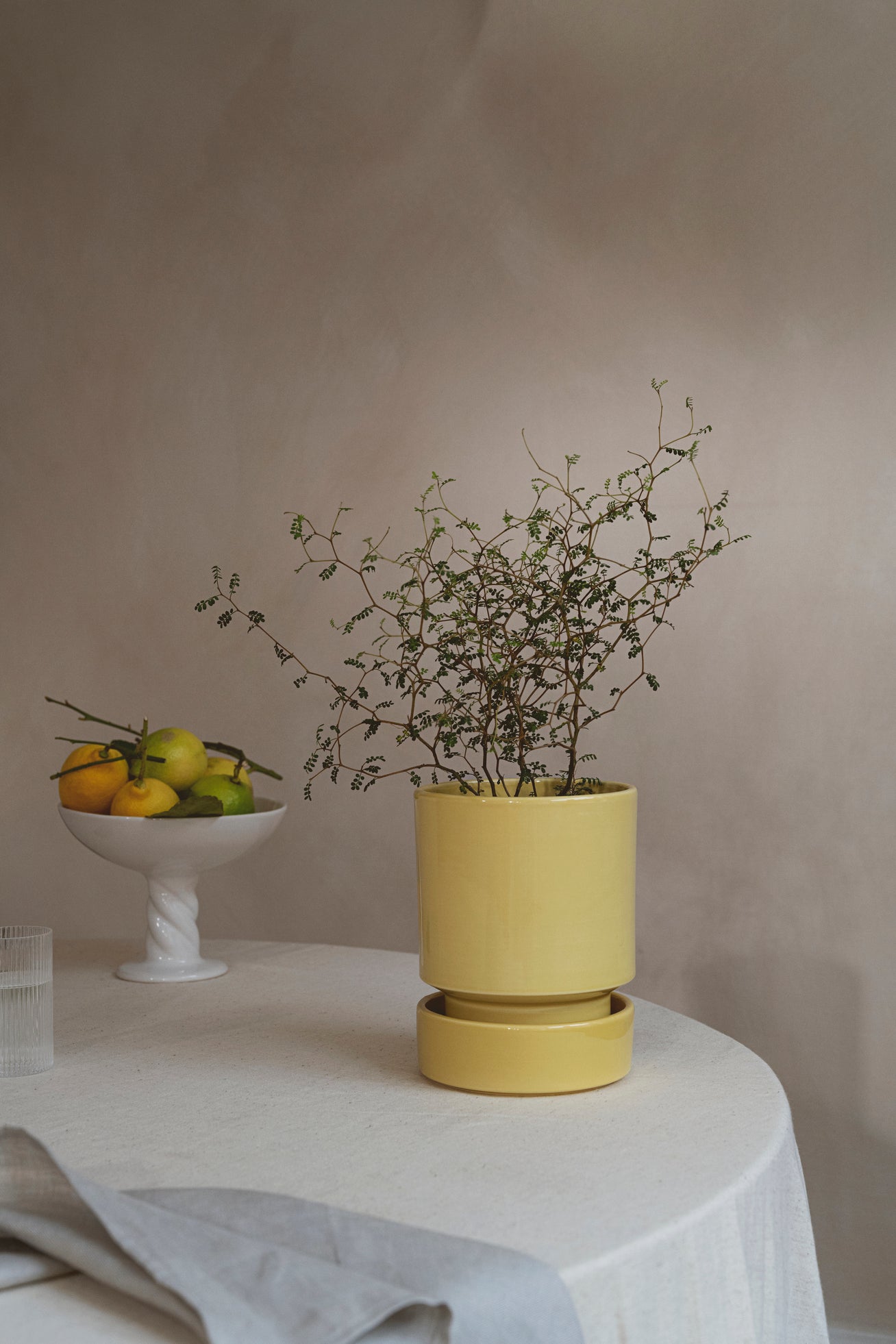 Hoff Glazed Saucer - Pale Yellow