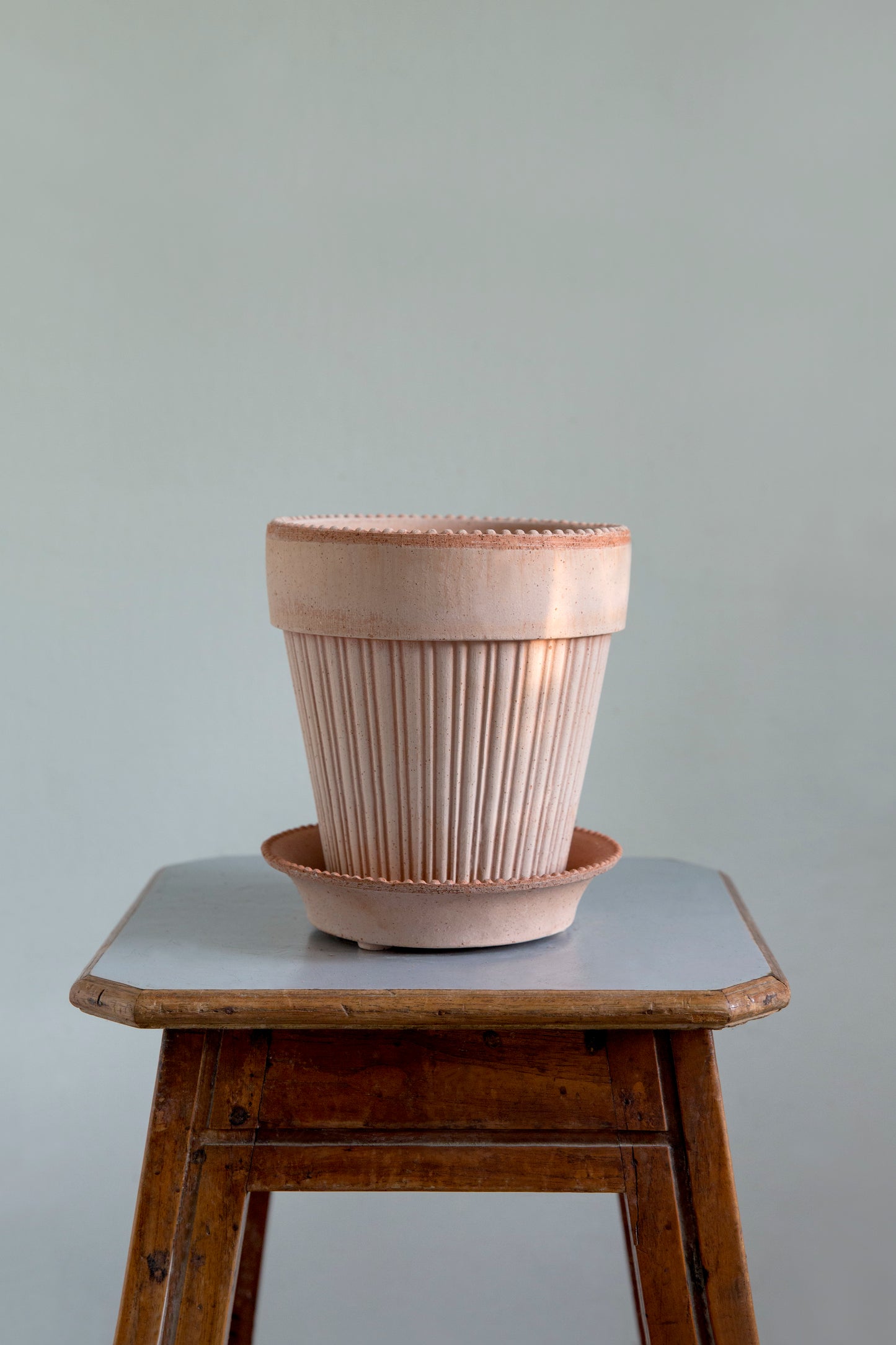 Simona Raw Pot & Saucer - Rosa